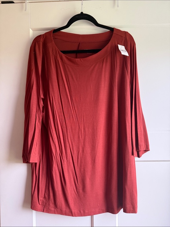 Lane Bryant Tops - Lane Bryant Rust Scoop Neck Long Sleeve Top